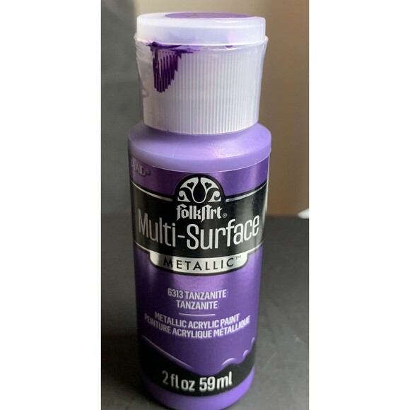 FolkArt Multi-Surface Metallic Acrylic Paint Tanzanite (Purple) 2 fl oz 59 ml - Picture 1 of 1